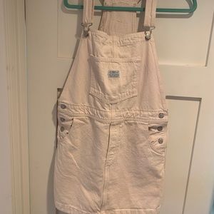 Levi’s Pink Denim Overalls Dress